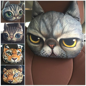 Car seat head cushion Creative car headrest 3D cartoon headrest
