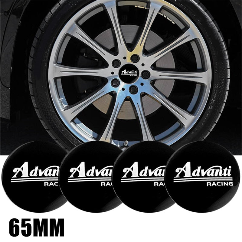 4 Pcs Advanti Racing logo Emblem 65mm Wheel Center Decal Rim Decoration Badge Sticker for HONDA GK5 Car Styling