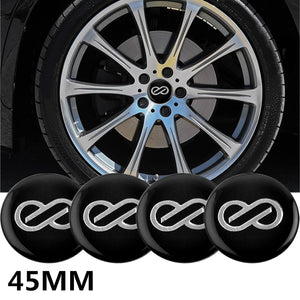 4 Pcs Glossy Black Enkei logo 45mm Wheel Center Decal Badge Car Sticker for BMW 3 5 7 Series Car Styling