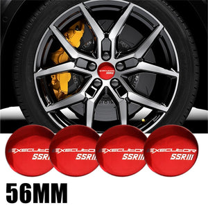 4 Pcs Red SSR Wheel logo 56mm Wheel Center Decal Rim Decoration Badge Sticker for EXECUTOR SSR Wheel Mazda CX-5 Car Styling