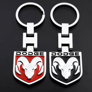 Creative fashion high-end double-sided H buckle Dodge car standard metal keychain key pendant