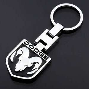 Creative fashion high-end double-sided H buckle Dodge car standard metal keychain key pendant