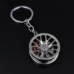 New creative metal Brembo wheel model keychain key pendant