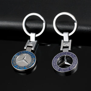 Fashion metal Mercedes-Benz logo hollow keychain key pendant